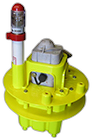 The finished flotation device, molded in yellow
